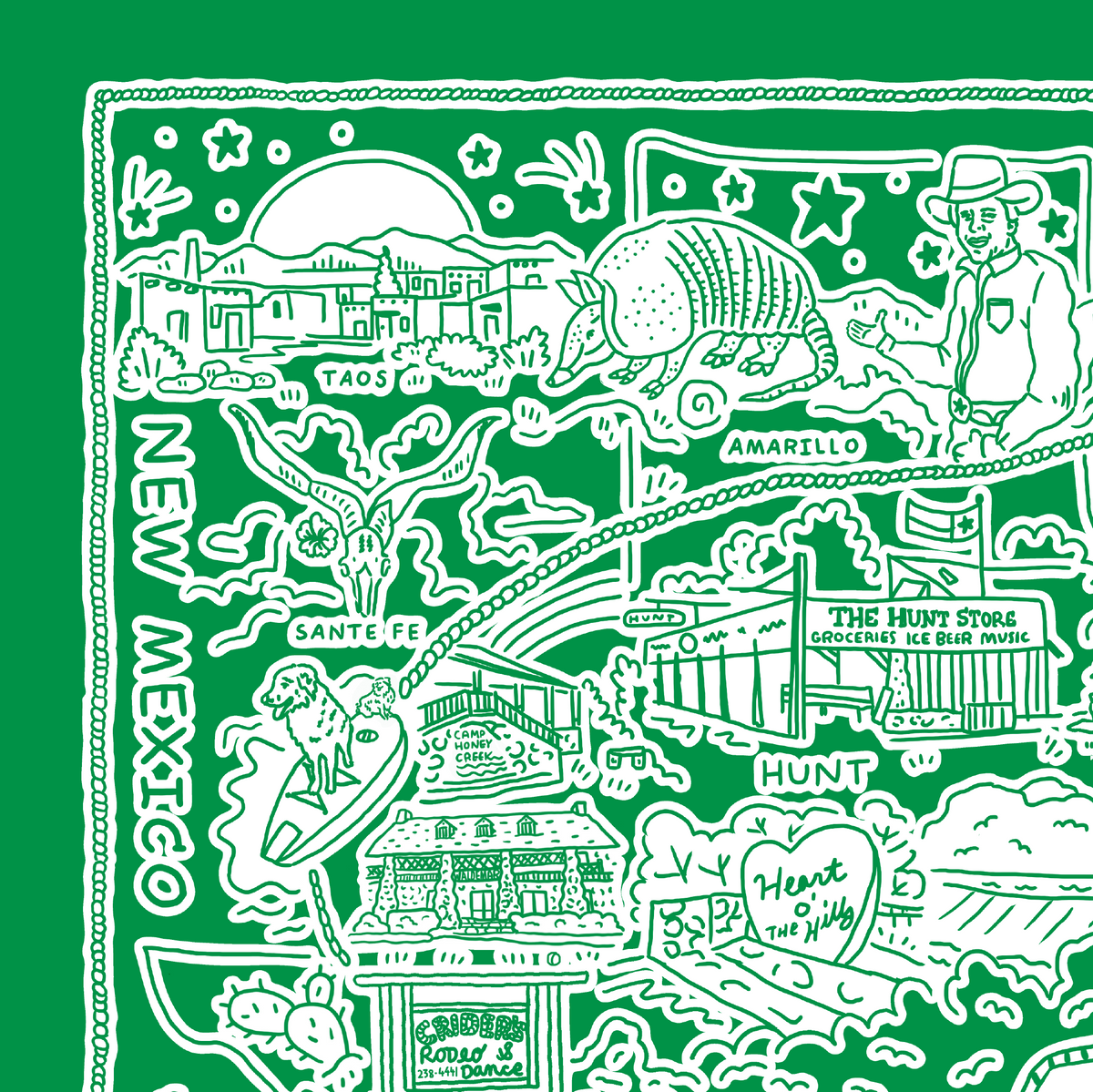 Texas Hill Country Flood Relief Bandana by Corey Carbo