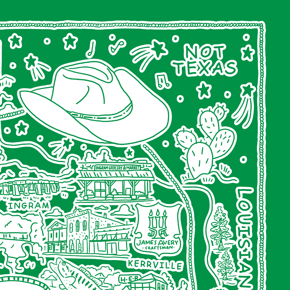 Texas Hill Country Flood Relief Bandana by Corey Carbo