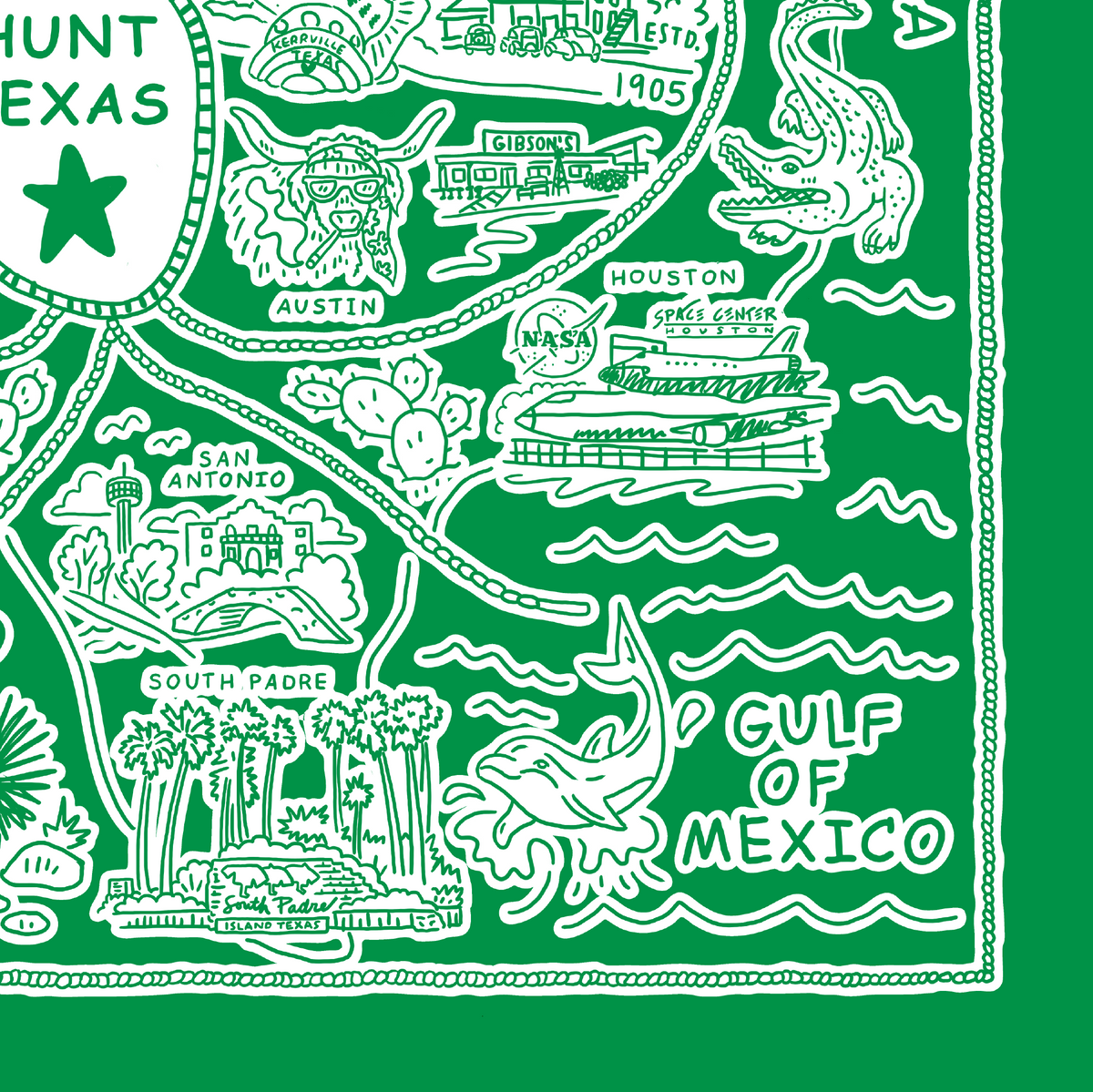 Texas Hill Country Flood Relief Bandana by Corey Carbo