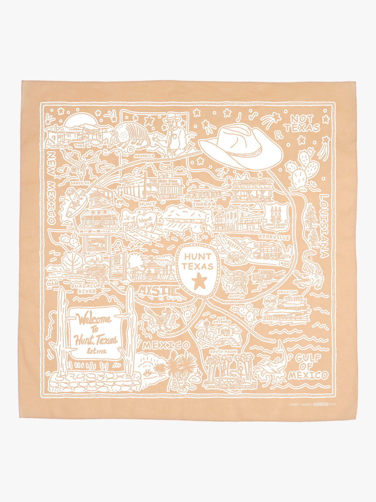 Texas Hill Country Flood Relief Bandana by Corey Carbo