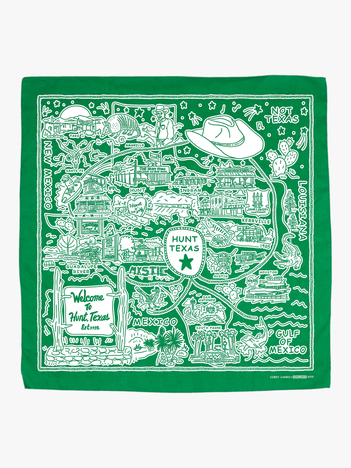 Texas Hill Country Flood Relief Bandana by Corey Carbo