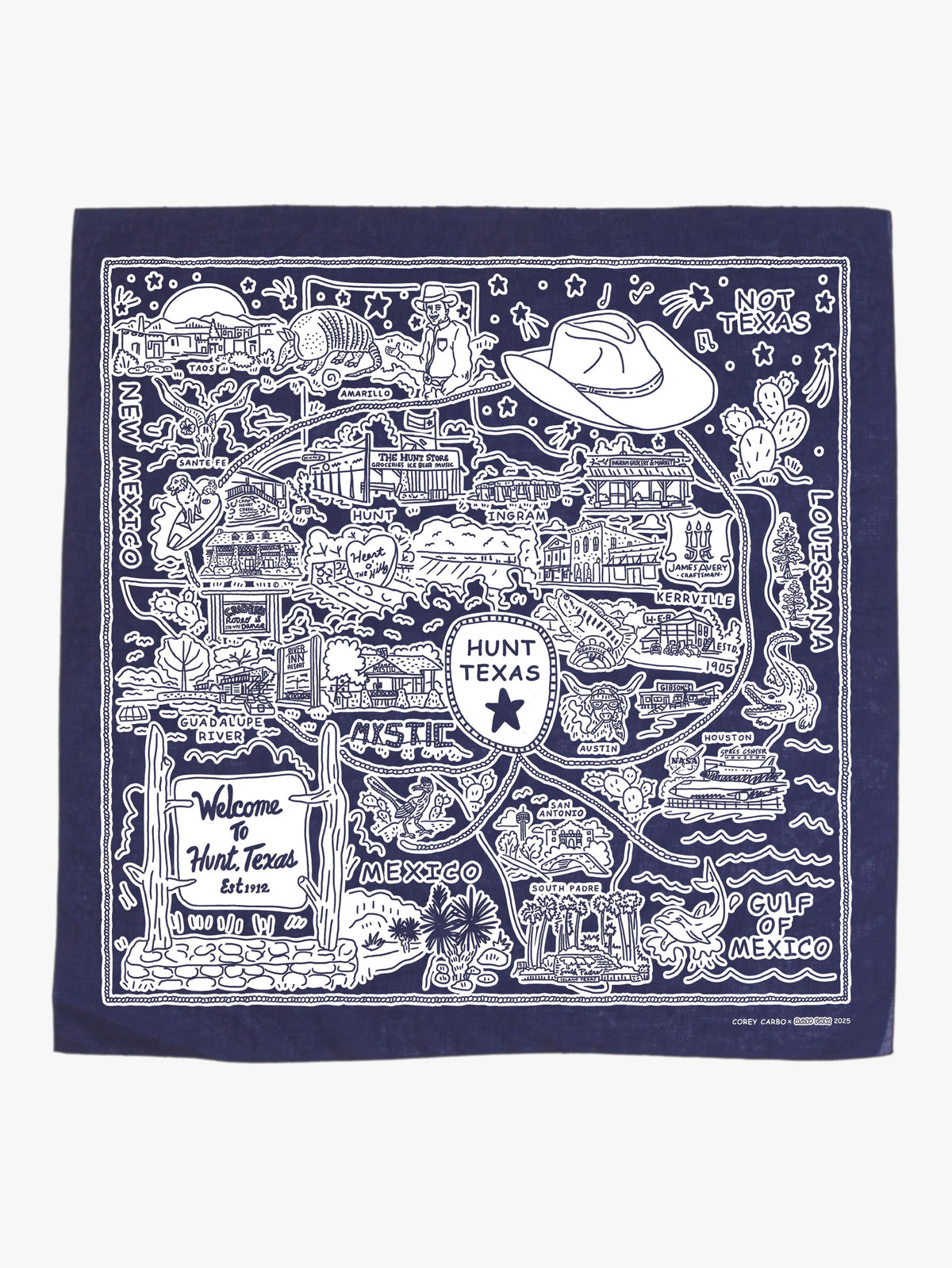 Texas Hill Country Flood Relief Bandana by Corey Carbo