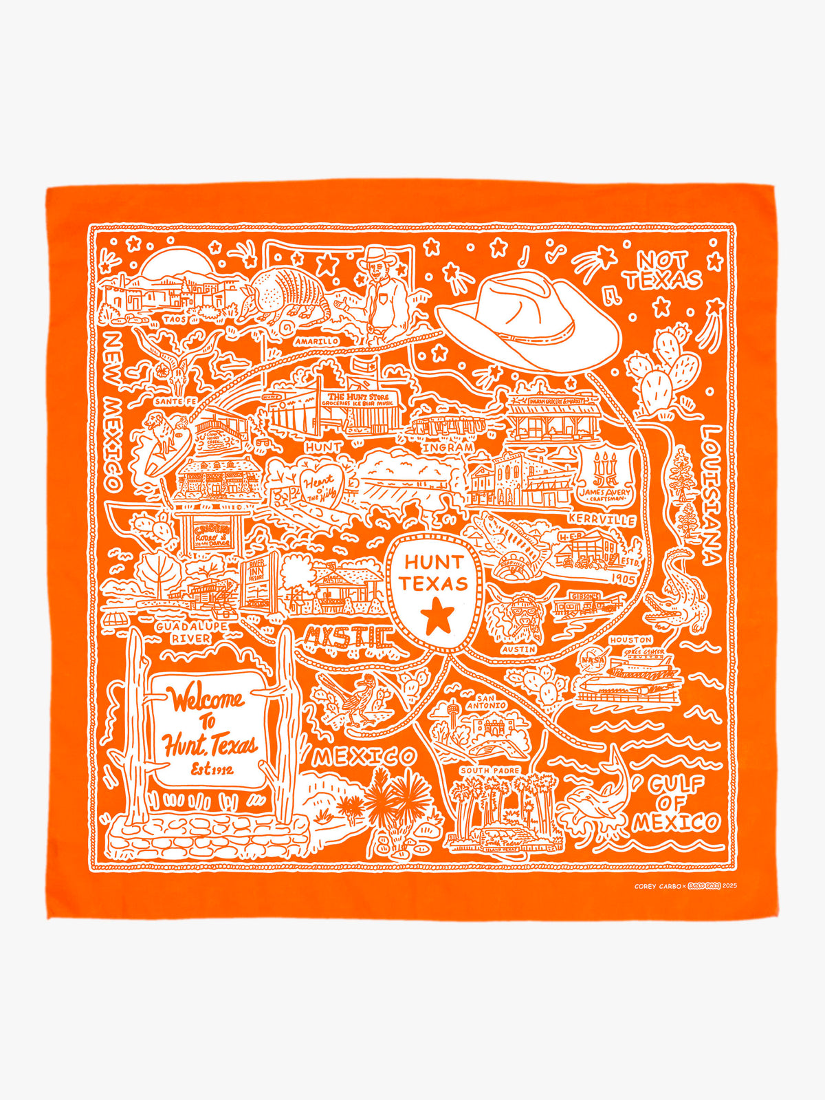 Texas Hill Country Flood Relief Bandana by Corey Carbo