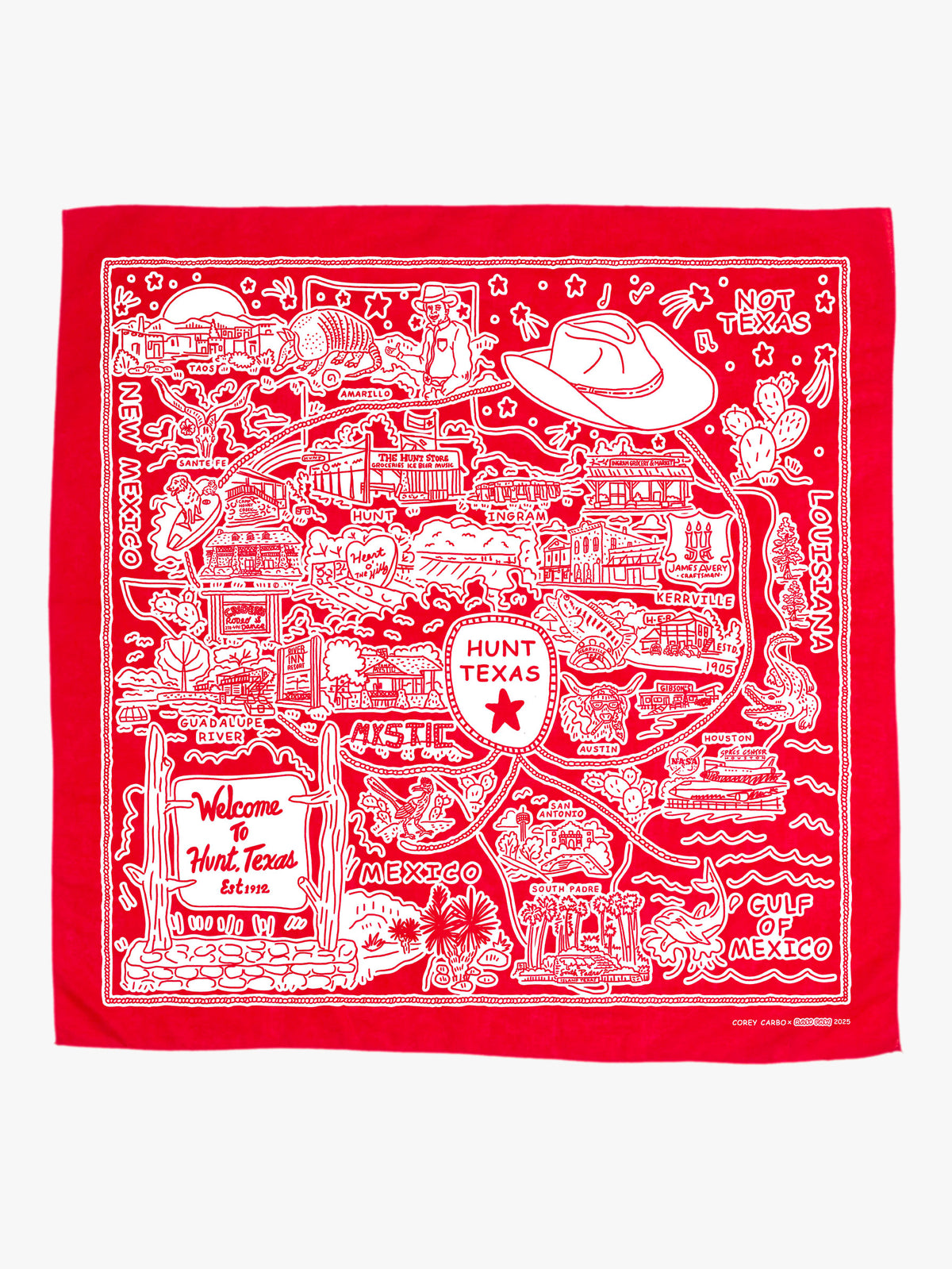 Texas Hill Country Flood Relief Bandana by Corey Carbo