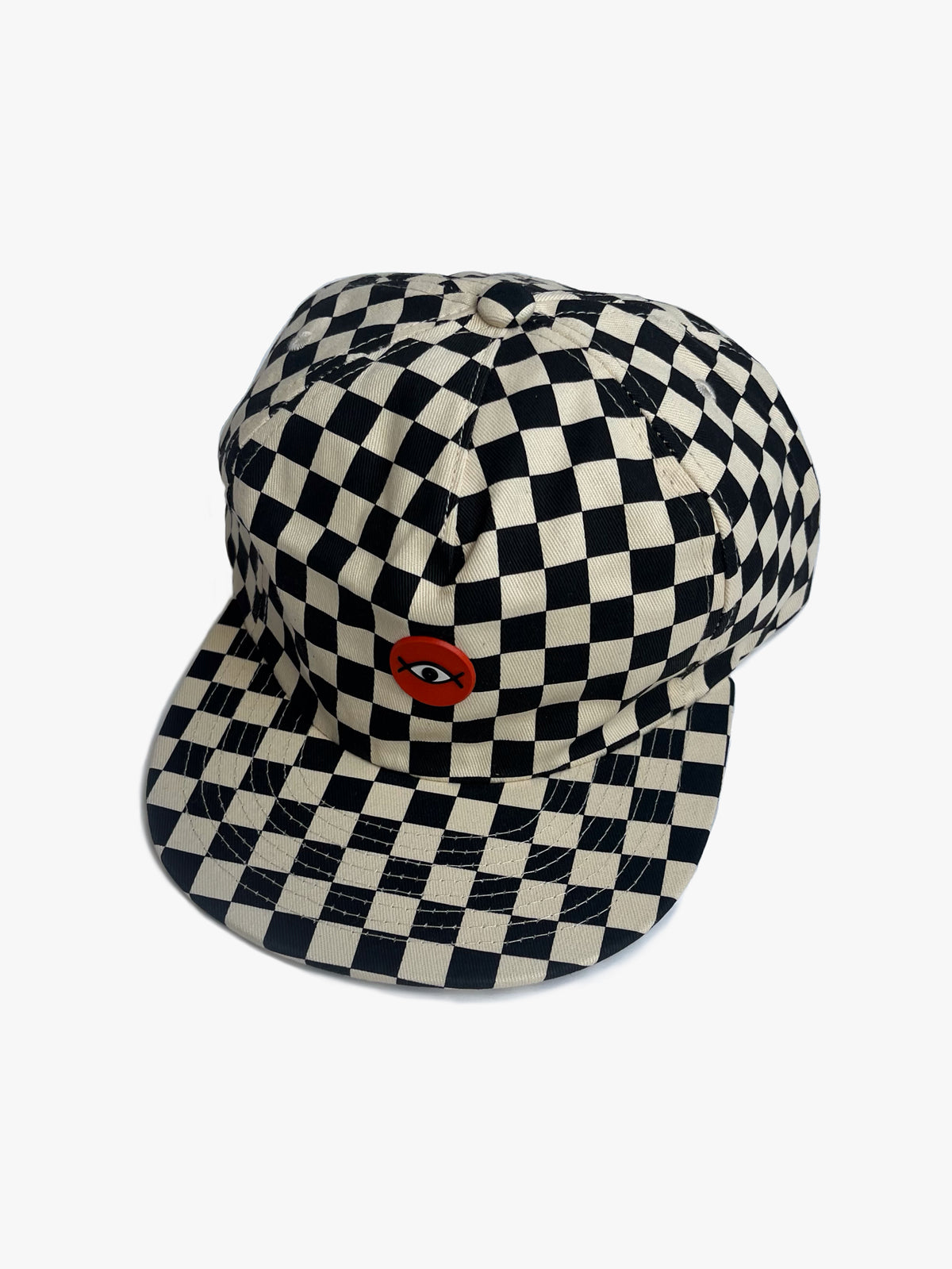 Checkered Sun Eye Hat by Chris Dock