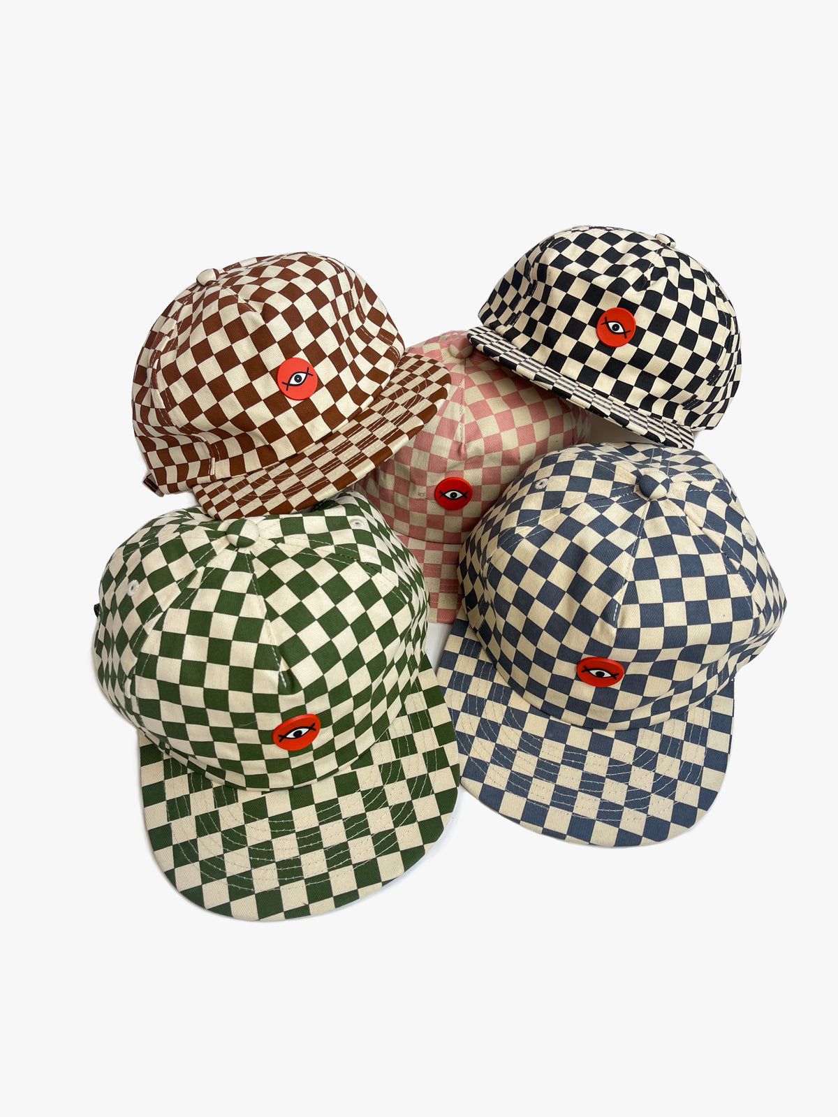 Checkered Sun Eye Hat by Chris Dock