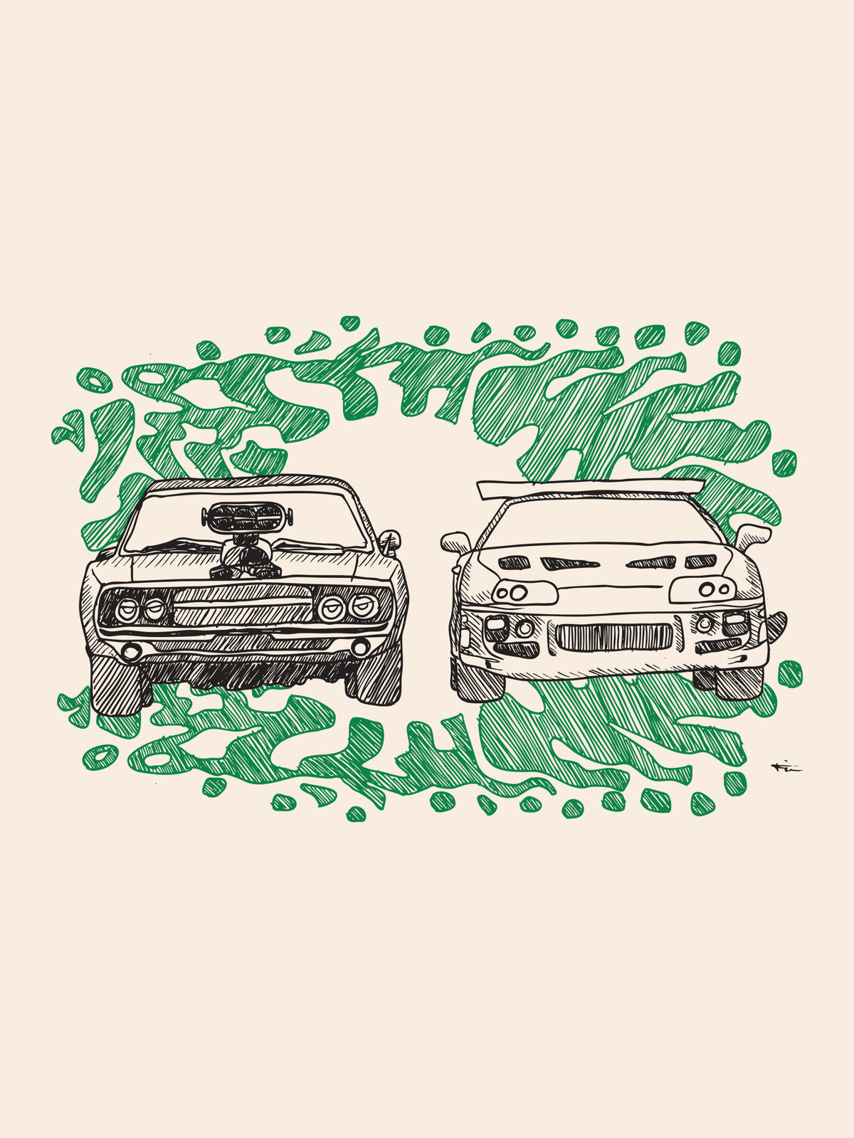 Two Classic Cars by Fia Soisson