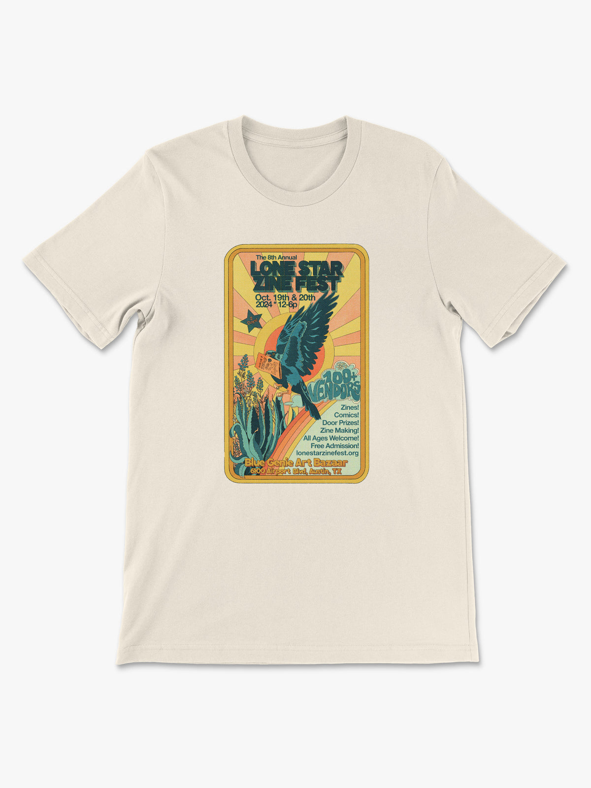 2024 Tee by Lone Star Zine Fest