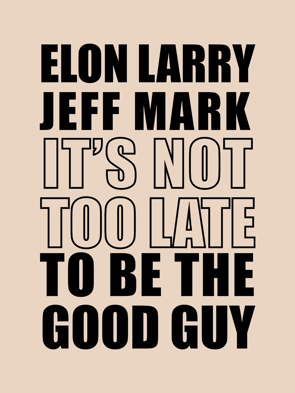 Elon Larry Jeff Mark by LRDV