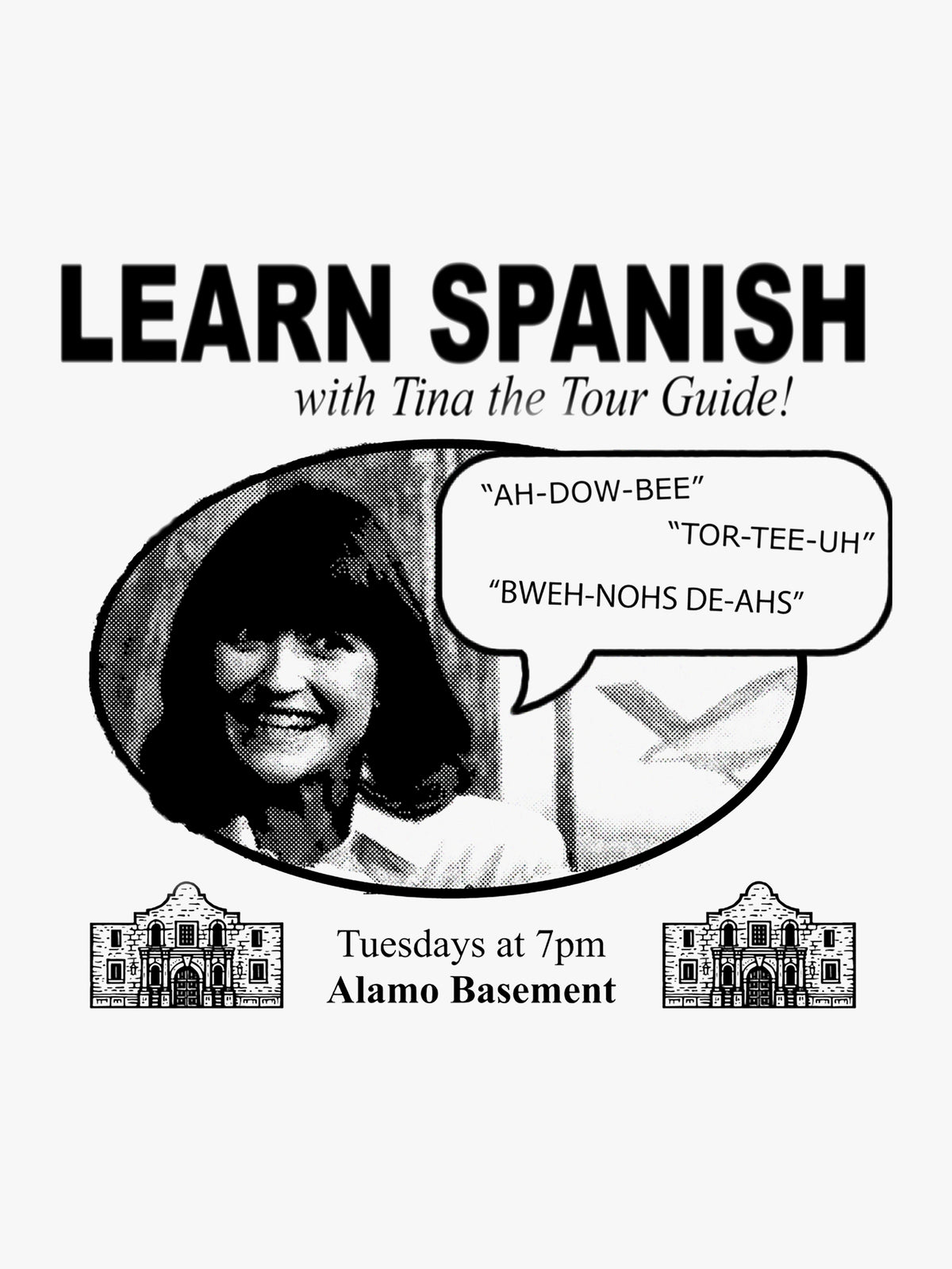 Spanish Lessons at the Alamo  by Madeline Hester