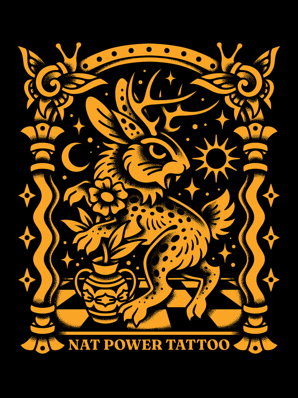 Jackalope with Flower by Nat Power