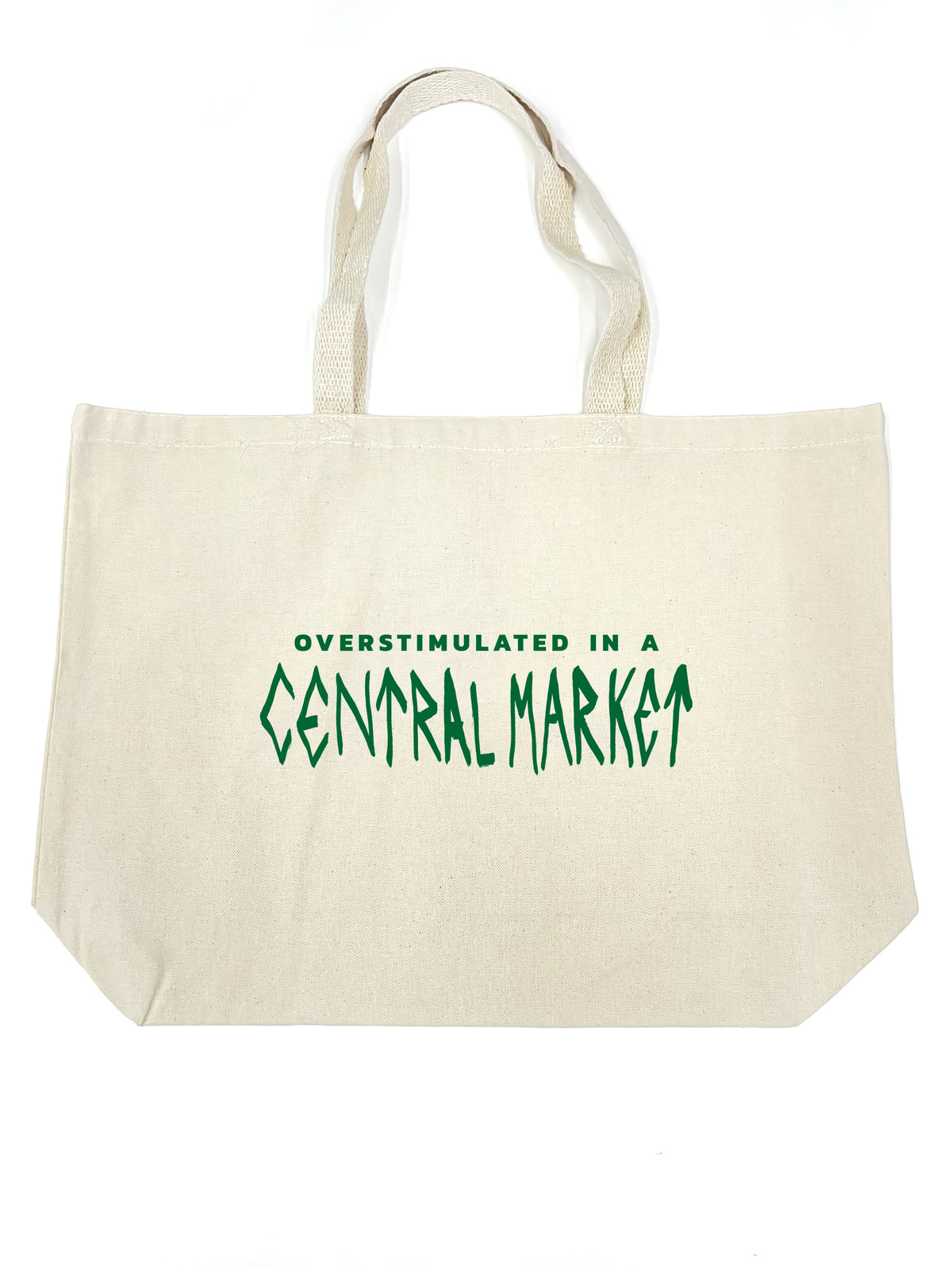 Overstimulated in a Central Market Tote by Dirty Laundry