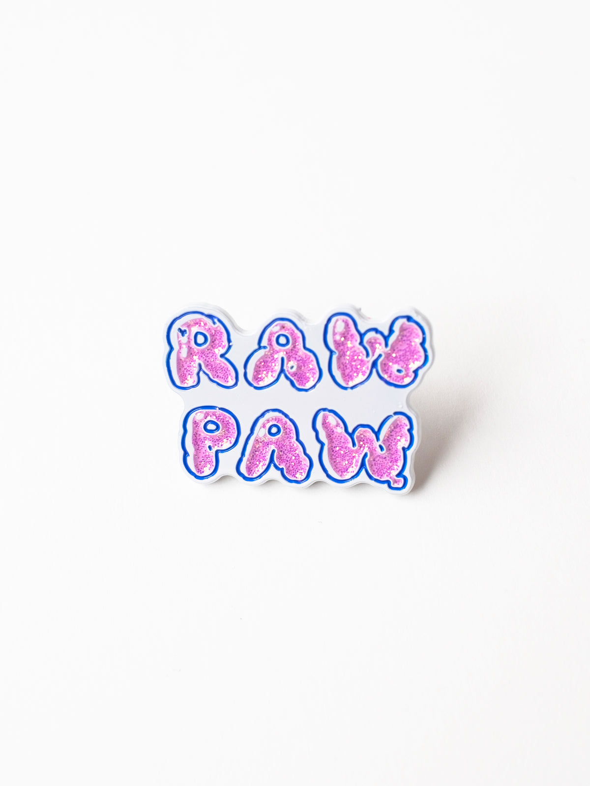 Raw Paw Pink Bubble Logo Pin