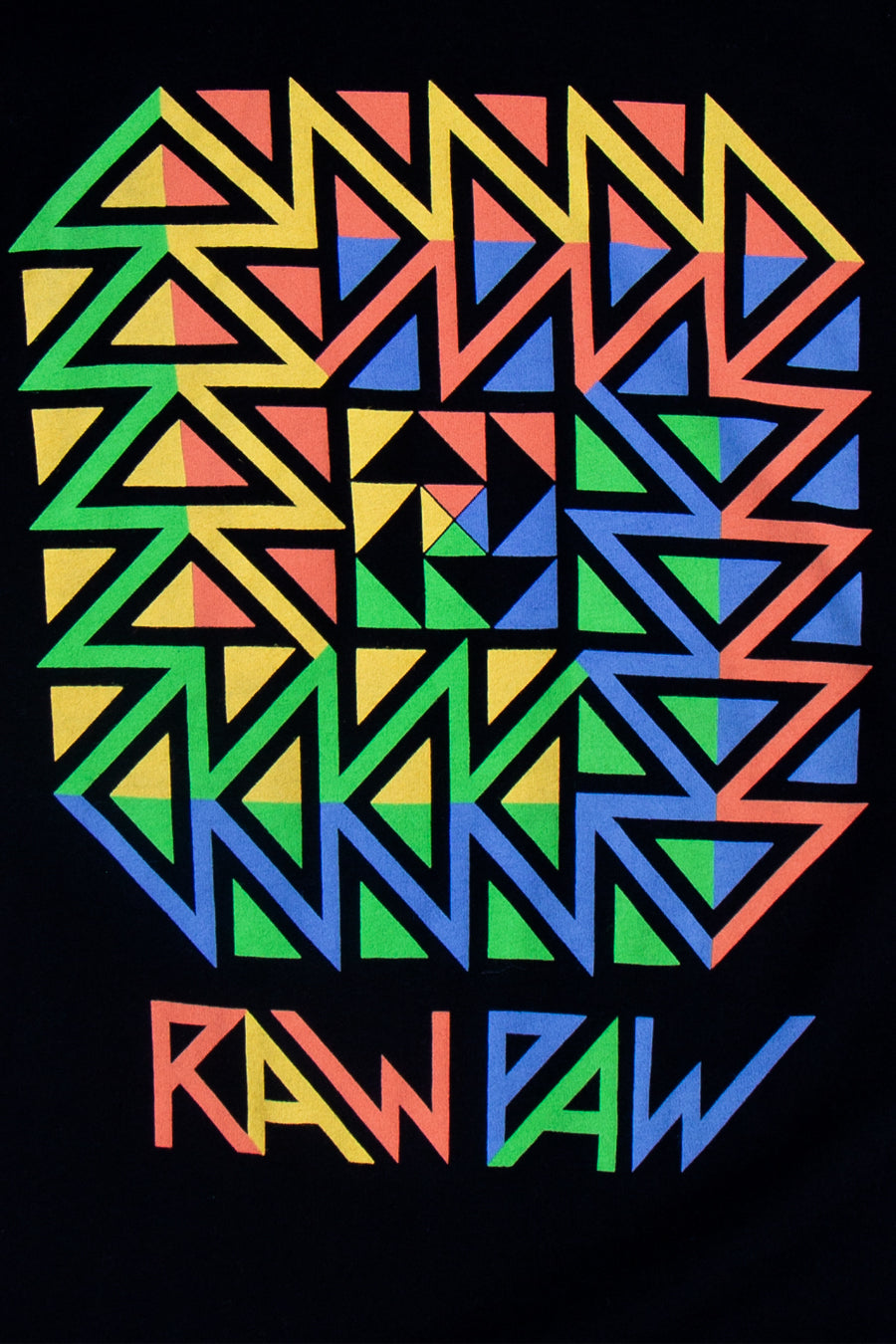 raw paw screen printed shirt 